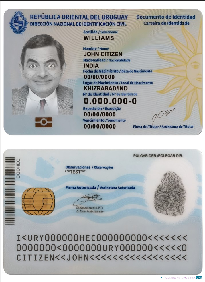 Download Uruguay ID Photoshop template